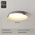 Nordic bedroom ceiling lamp in black walnut, sandy white grey or white wood, 42cm or 50cm, with stepless dimming