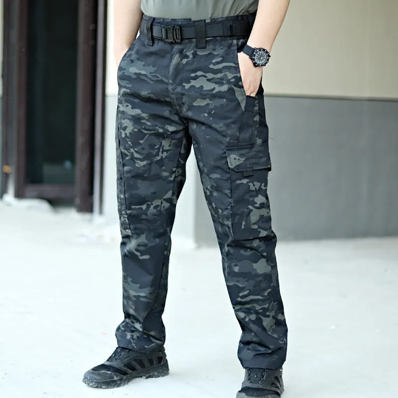 Beetle Tactical Trousers men's outdoor multifunctional cargo pants in khaki colour