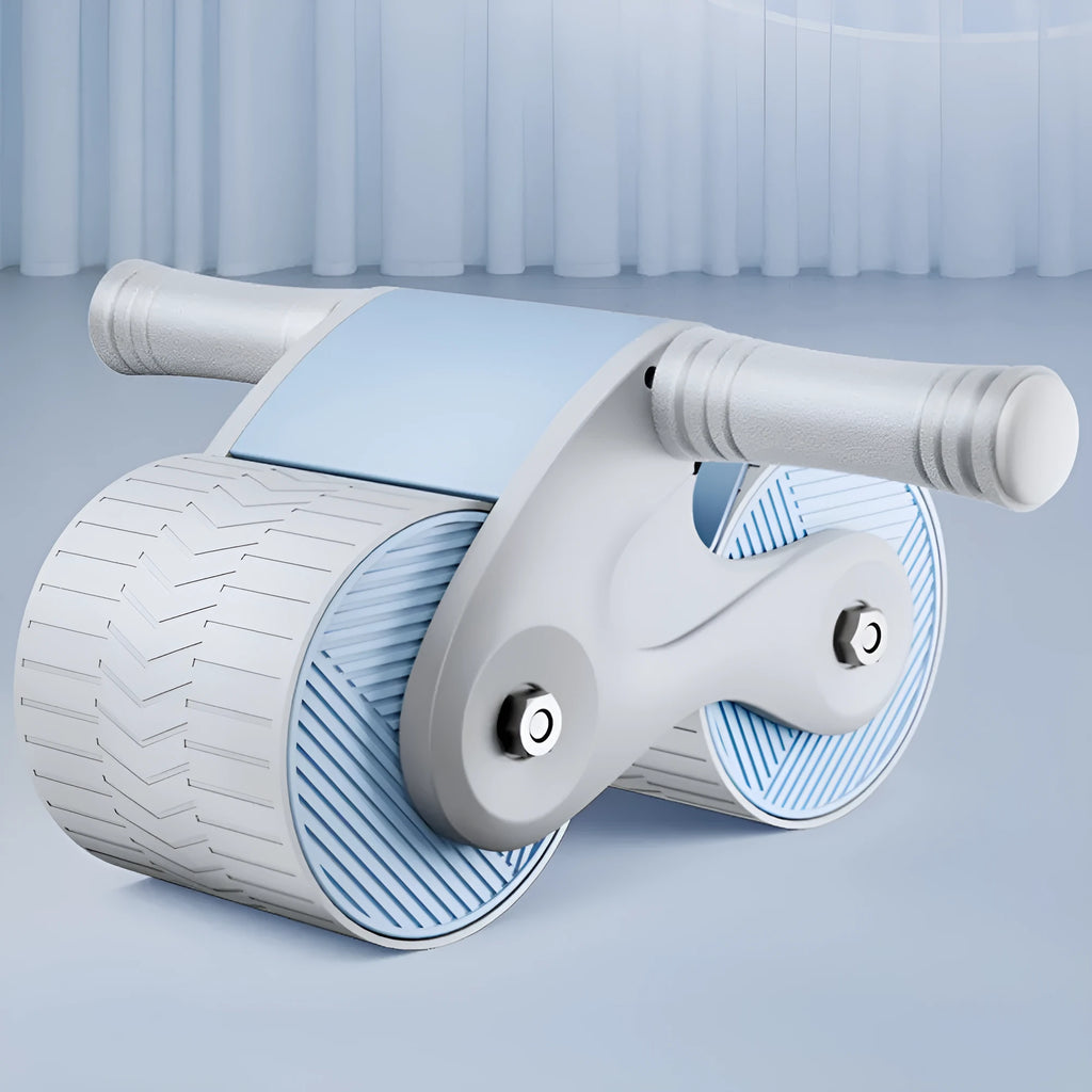 Abdominal muscle wheel fitness roller with rebound mute anti-slip, phone bracket, and kneepad for home office use