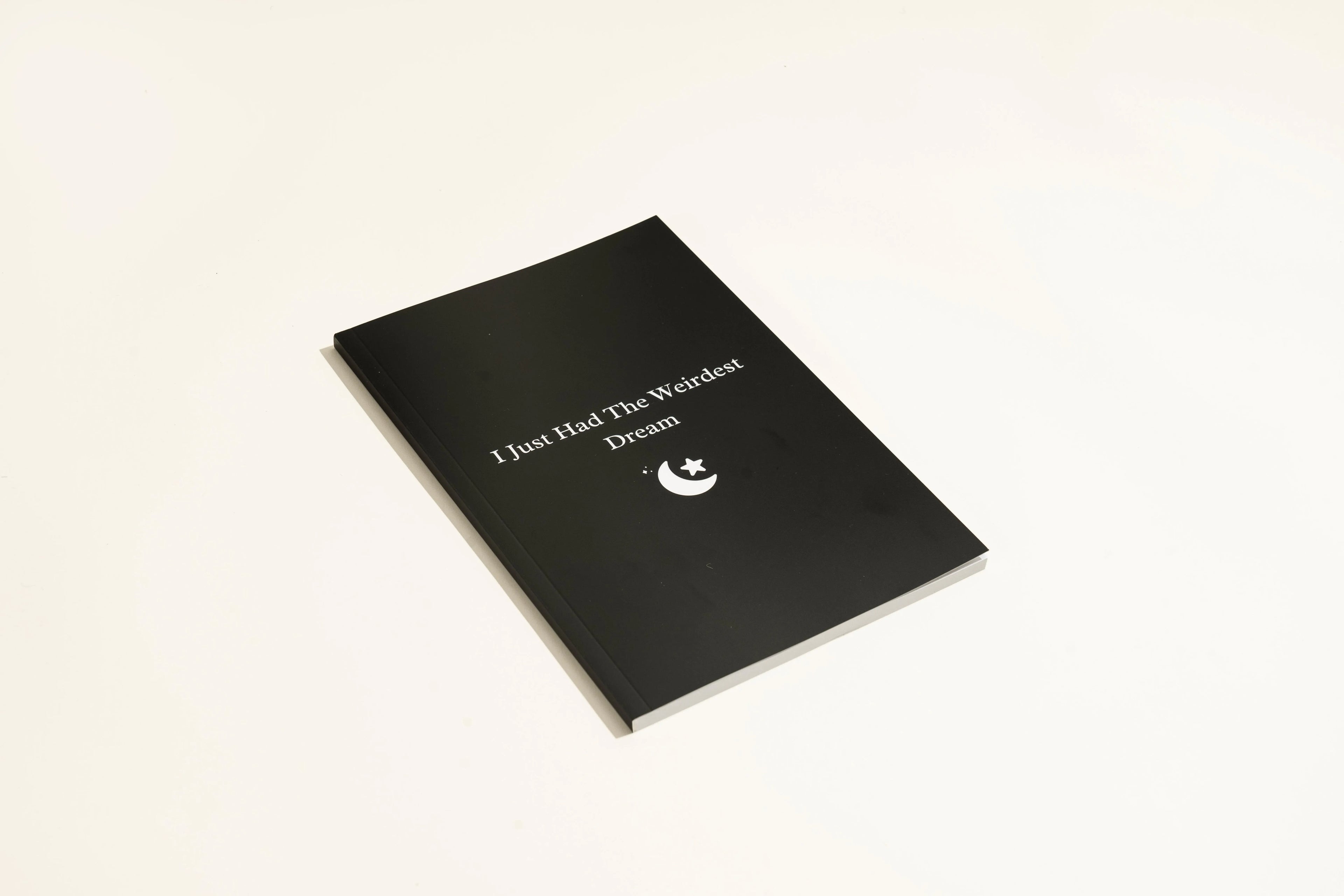 Black hardcover dream journal notebook with business simplicity style for dream recording