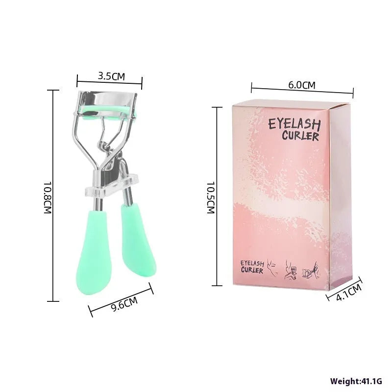 A4 manual eyelash curler with silicone comb in carbon steel and ABS construction