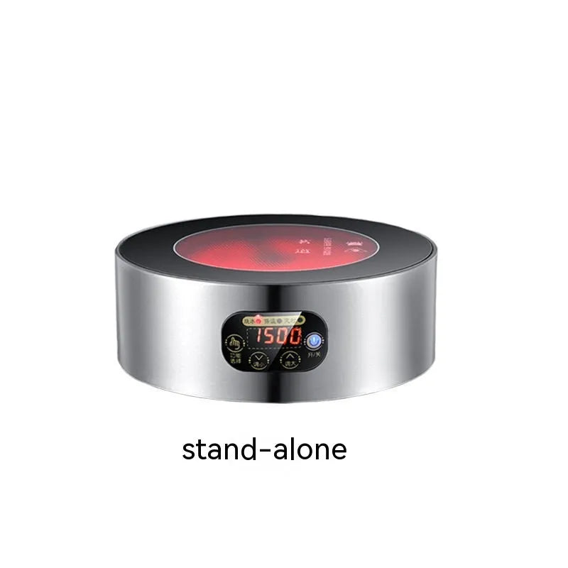 Black and white electric ceramic glass mini tea stove, 1500W, touch control, 200 * 85 mm, microcrystalline panel.