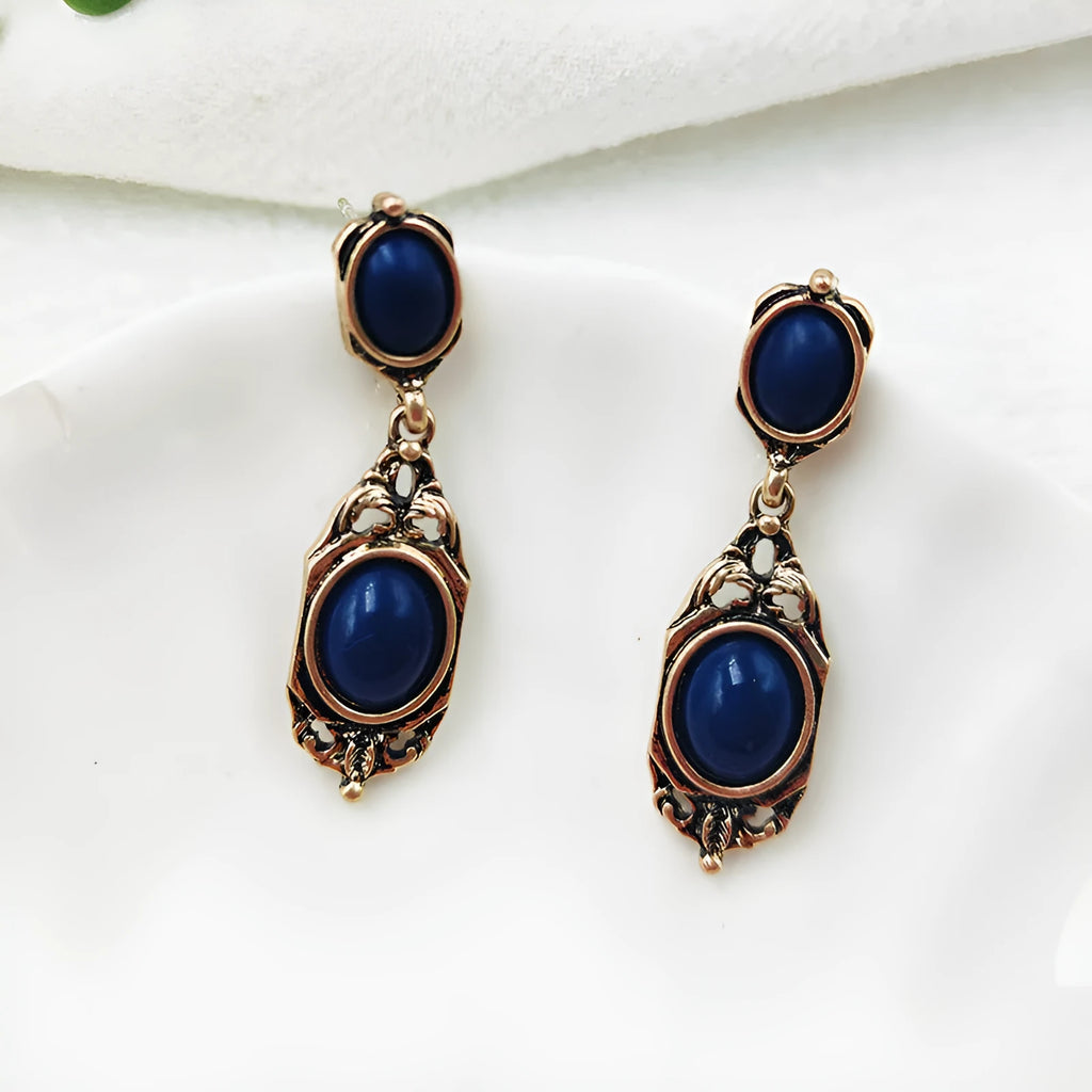 Chinese style alloy earring silver needle and triangle ear clip electroplating finish