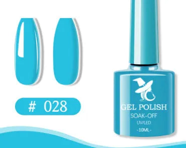 48 colour UV phototherapy plastic gel nail polish set with 7ml bottles in various finishes including glitter and nude shades