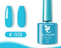 48 colour UV phototherapy plastic gel nail polish set with 7ml bottles in various finishes including glitter and nude shades