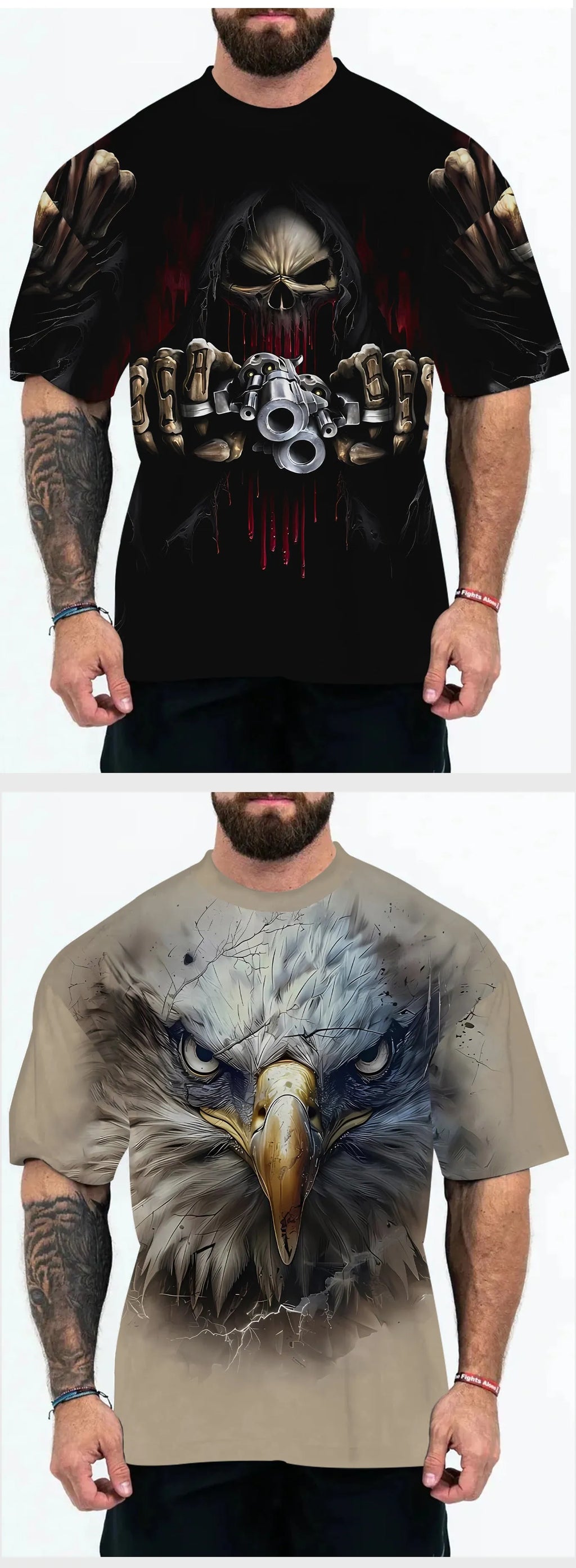 Men's loose fit short sleeve t-shirt in a casual pullover style.