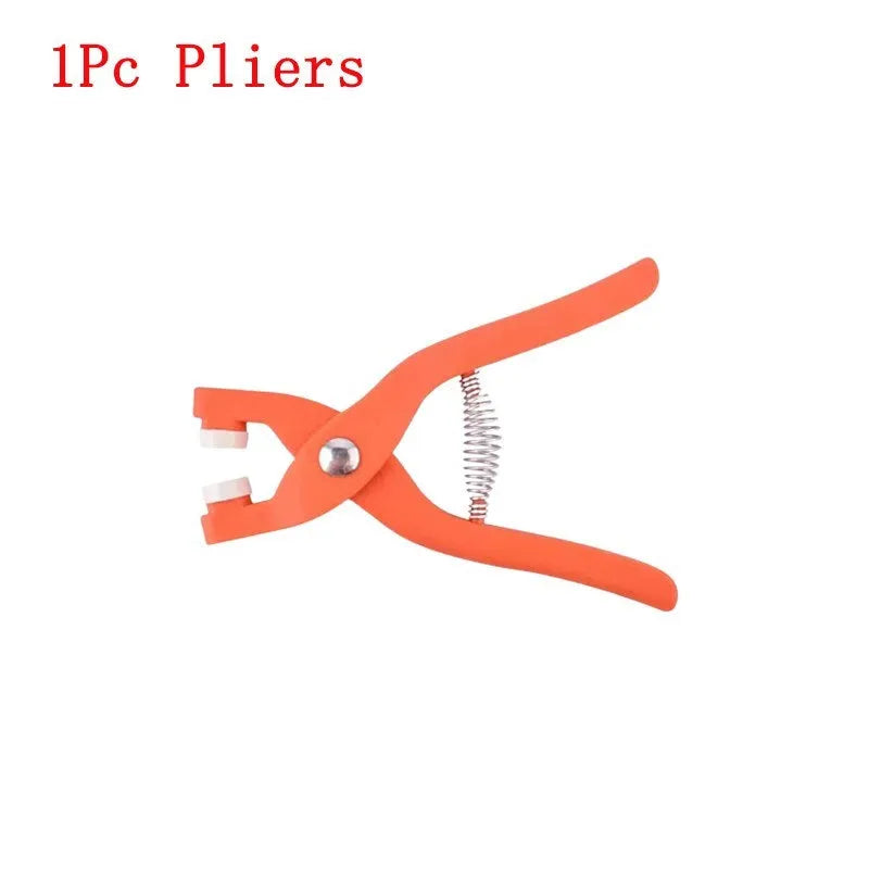 Stainless steel five-claw clasp no-sew button and plier tool for children's clothing repair