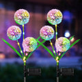 Solar lawn lamp decorative flower shape light for garden grass outdoor IP55 ABS plastic