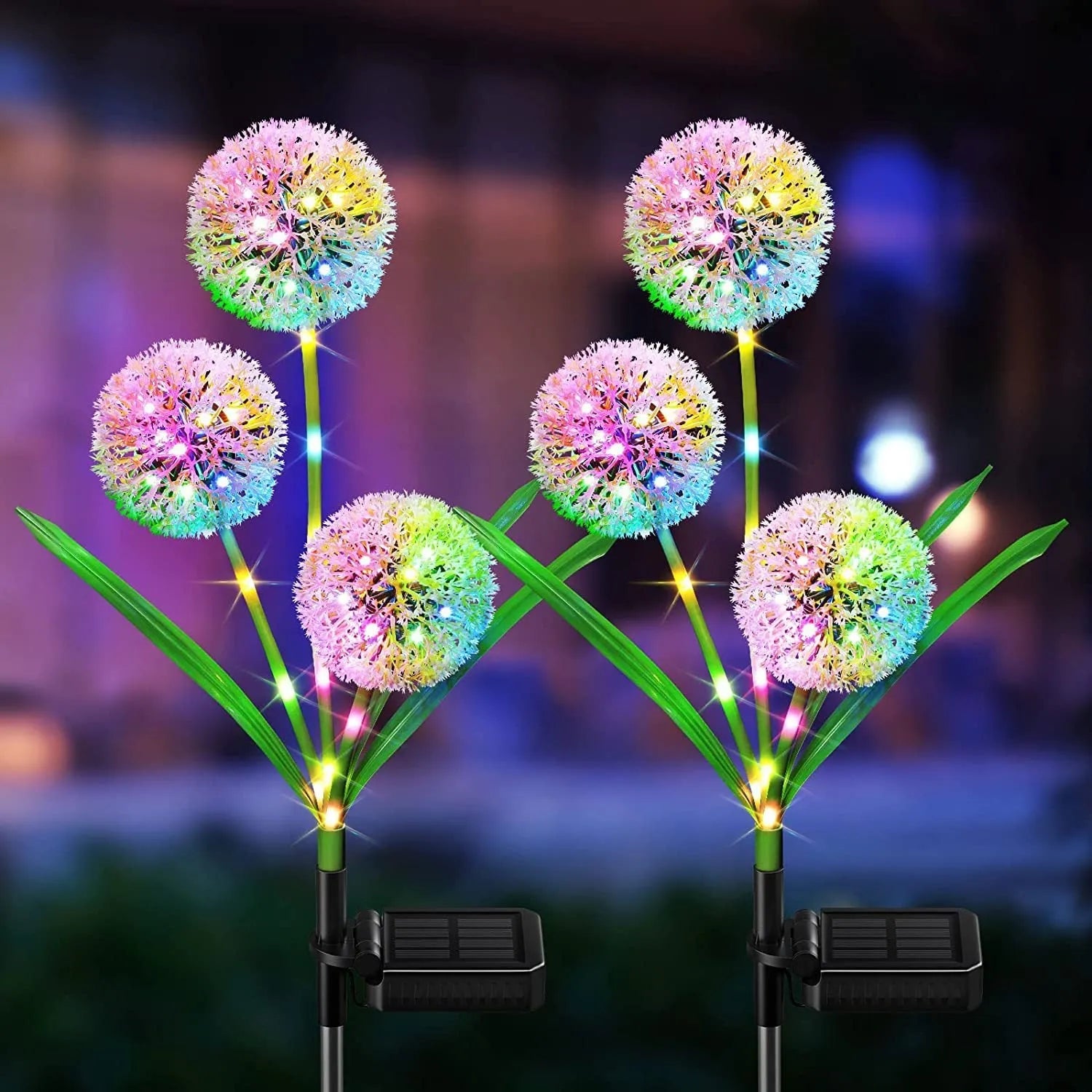 Solar lawn lamp decorative flower shape light for garden grass outdoor IP55 ABS plastic