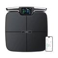 Black eight-electrode intelligent body fat and composition household weighing scale