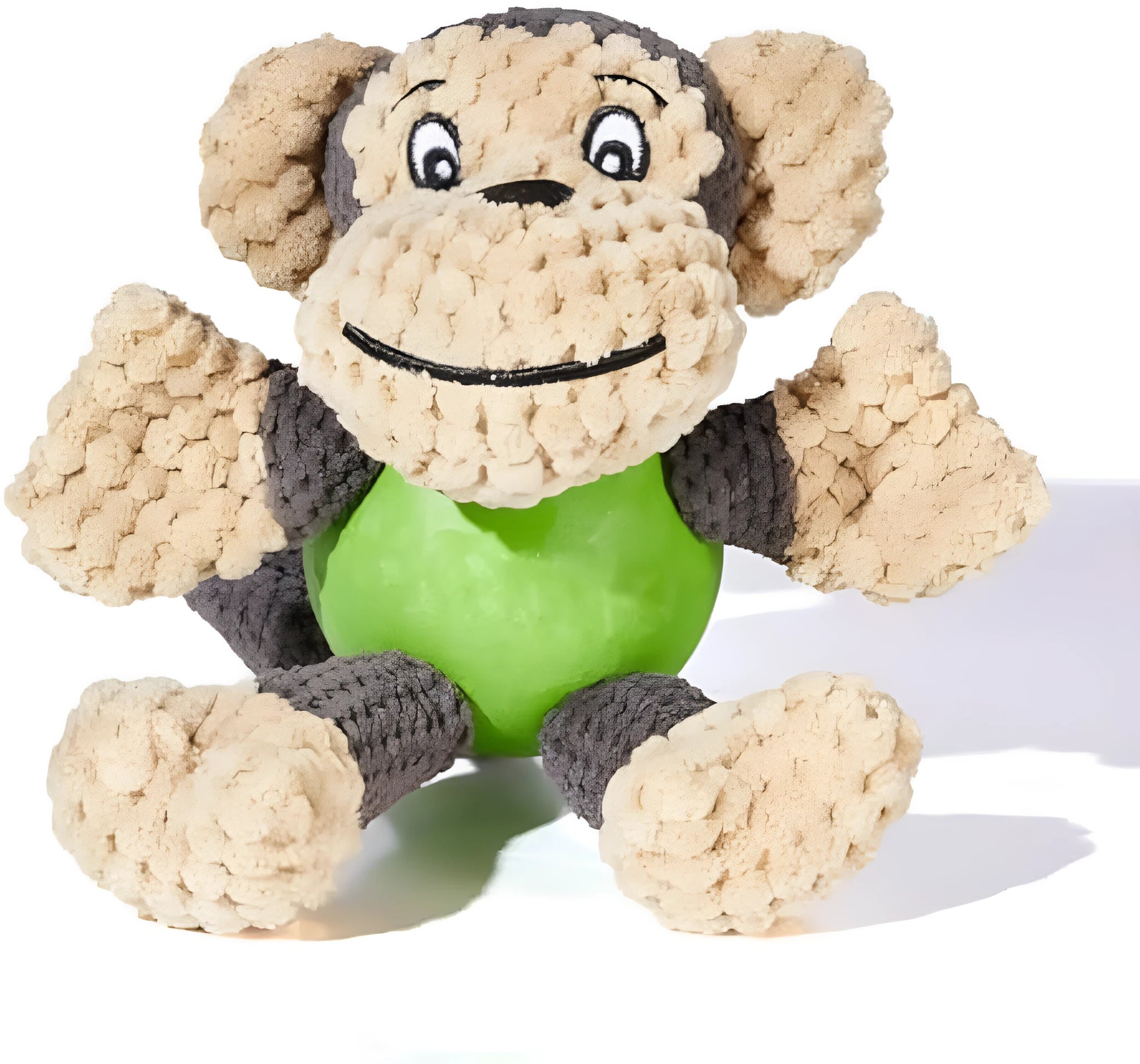 Cartoon monkey plush dog toy with squeakers for small to medium dogs