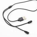 Black 50cm charging cable with 2-pin 2.54mm connector for Bluetooth glasses