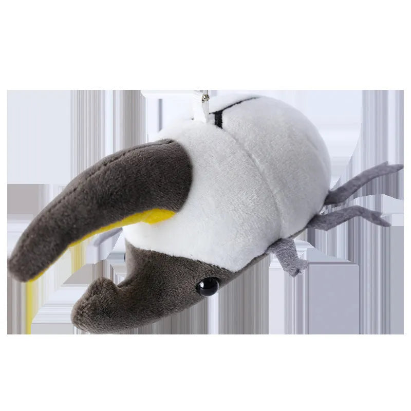 Japanese rhinoceros beetle plush doll pendant in six colour variations showing 10cm height