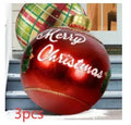 Large 60cm diameter inflatable PVC Christmas decoration ball in bright colours for outdoor use.