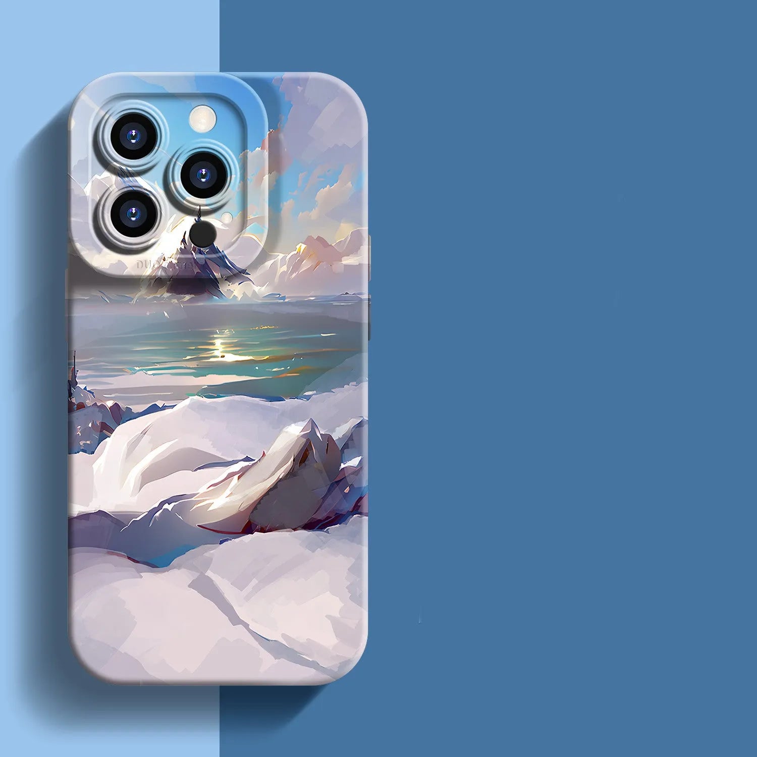 Creative silicone all-inclusive anti-drop phone case for iPhone in liquid silicone with anti-fingerprint coating