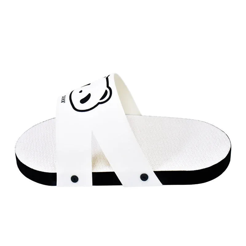 White slipper style corrugated paper cat scratch board for claw sharpening