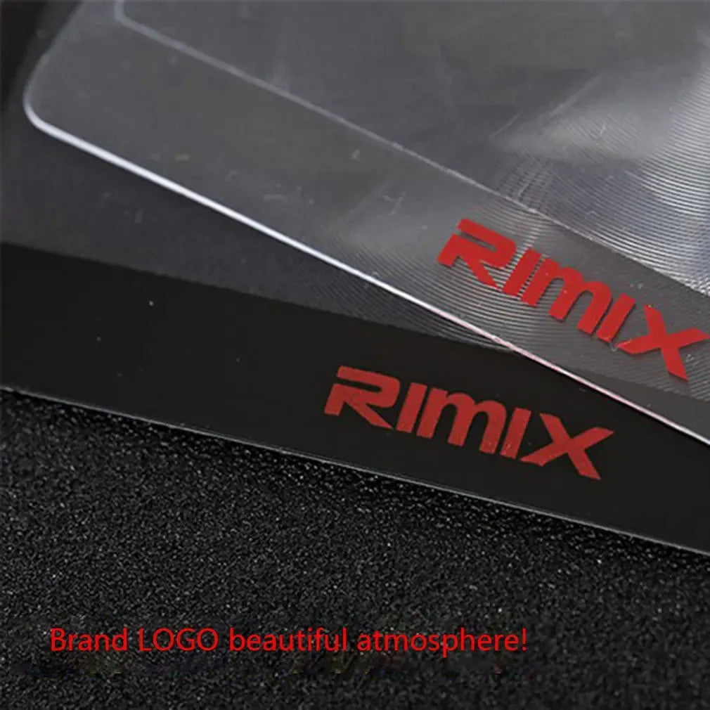 Portable black and white plastic card magnifier for close-up reading.