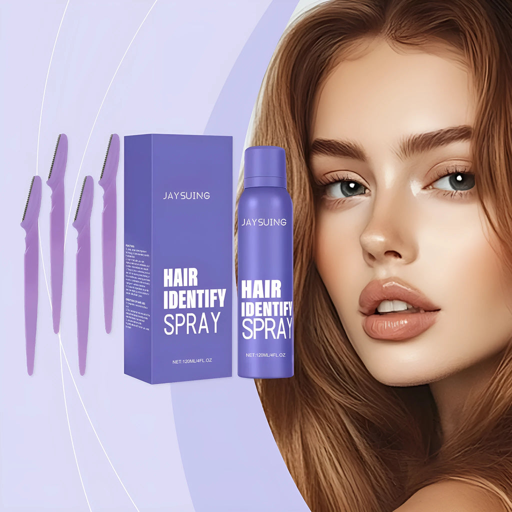120ml portable hair removal spray bottle with non-irritating formula containing botanical extracts.