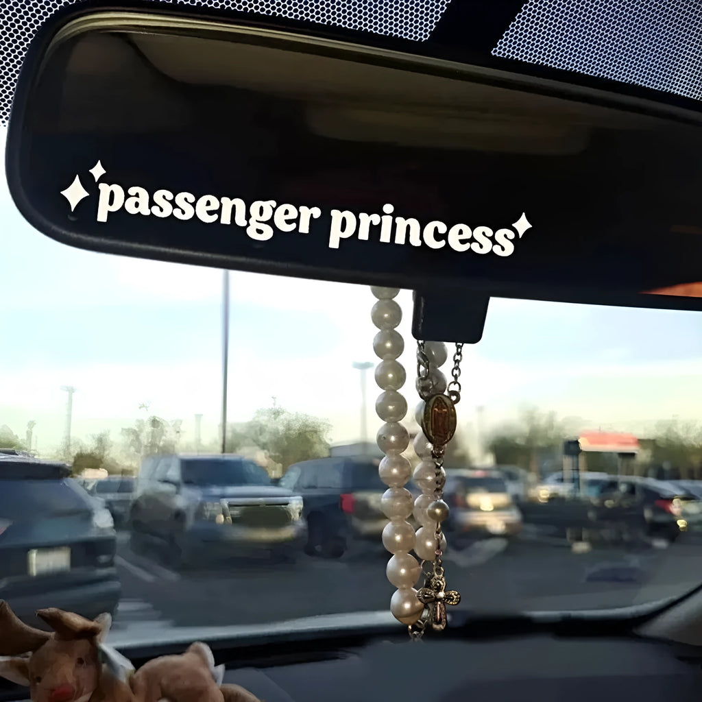 Car interior decoration sticker with English text pattern in choice of colours
