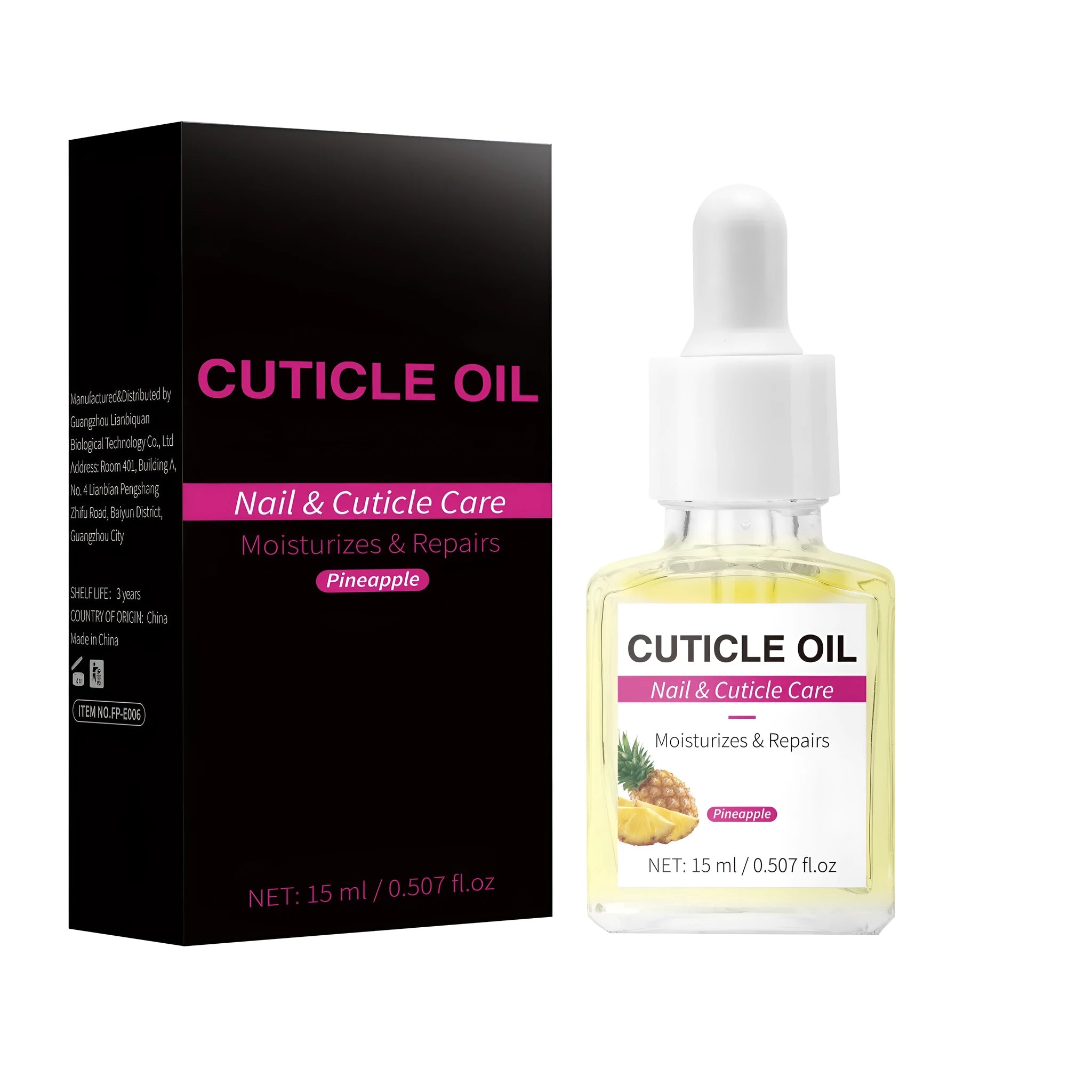 15ml cuticle oil bottle with soft applicator for nail care moisturising