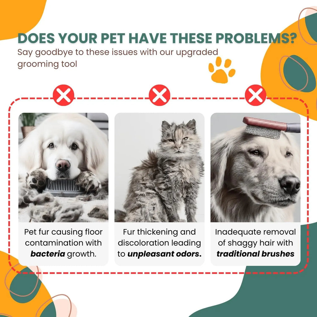 White pet grooming brush with steam spray function and self-cleaning mechanism