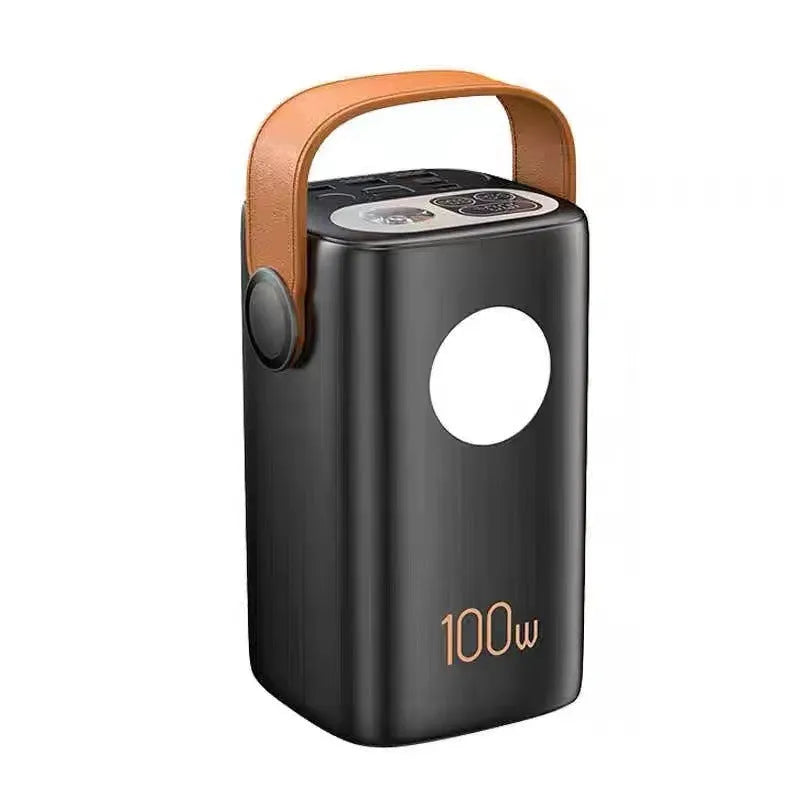 60000mAh super fast charge power bank with PVC shell, creative design, available in black