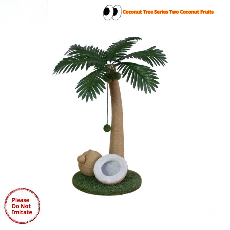 Coconut Tree Series cat scratching post 40x40x72cm in camel colour made of wood