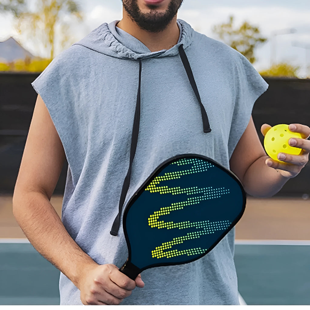 Single high density fibreglass table tennis racket for outdoor sports.