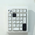 Wireless mechanical Bluetooth keyboard with numeric keypad in black and white colour options