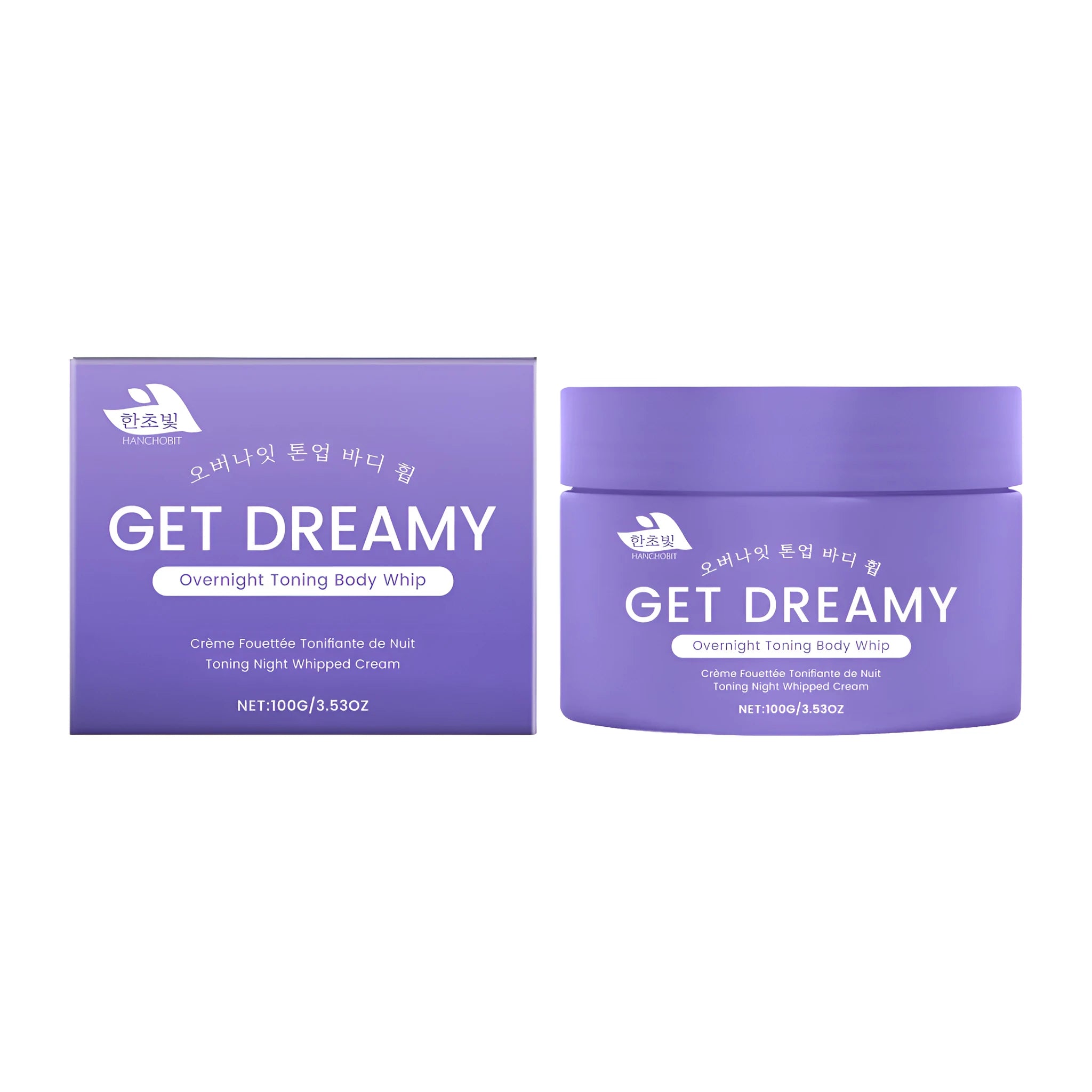 Toning Night Whipped Cream 100g jar with white lid and black label, for nighttime moisturising