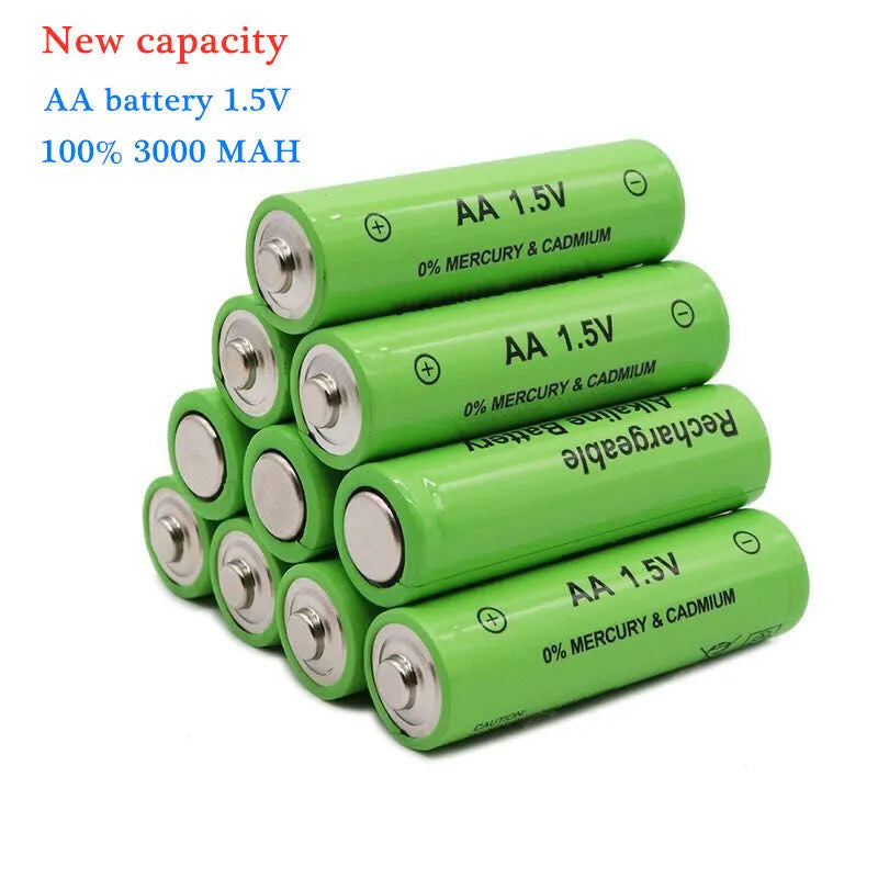 High capacity 3000mAh rechargeable AA alkaline battery pack