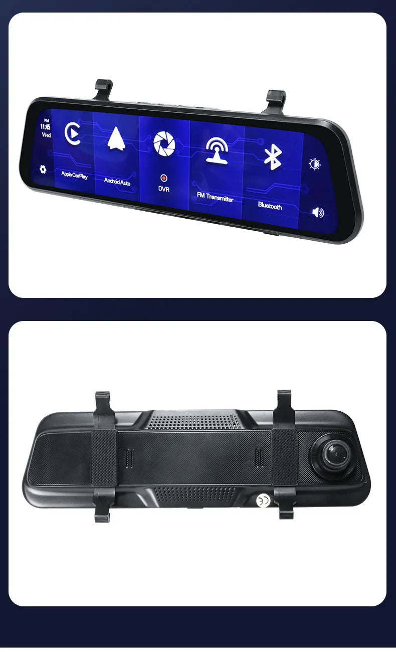 9-inch black universal car GPS navigation system with touch screen and dual camera