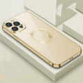 Electroplated TPU glass lens film phone case with dust net, back cover for iPhone 14, black