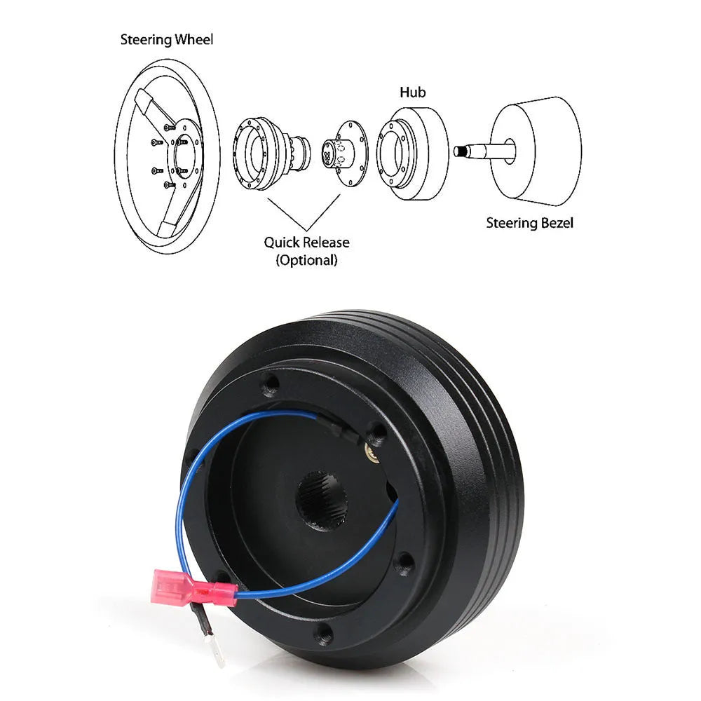Black steering wheel base modification kit for Honda Civic EK130H and EG110H models