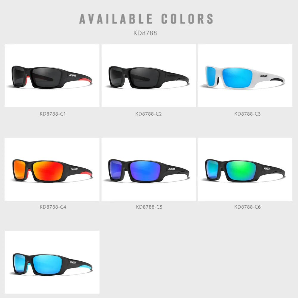 Sports polarised sunglasses with TR90 frame and silicone nose pad in colour option C1, 147x125x44mm