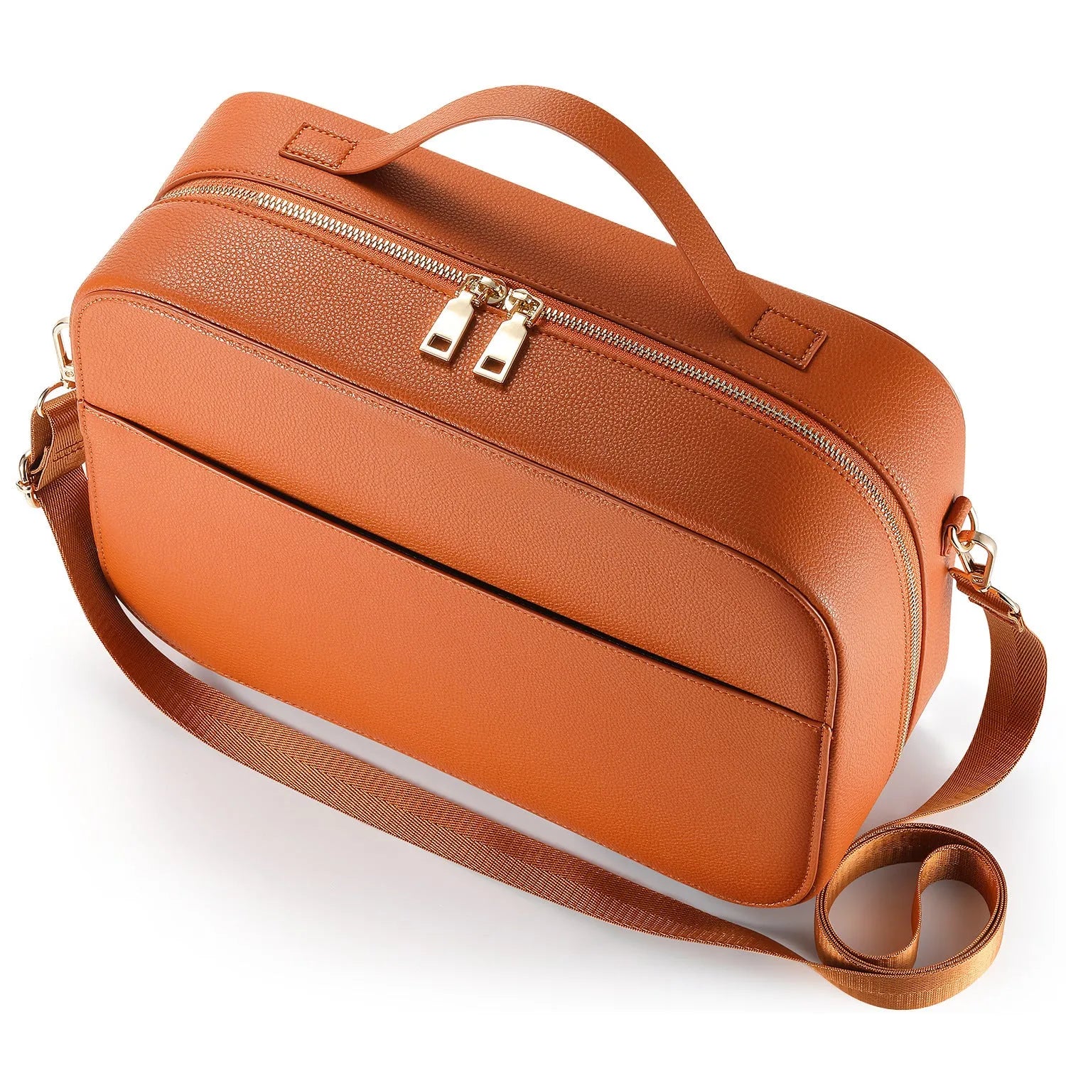 Vision Pro MR glasses storage box in superfiber material showing black and brown colour options