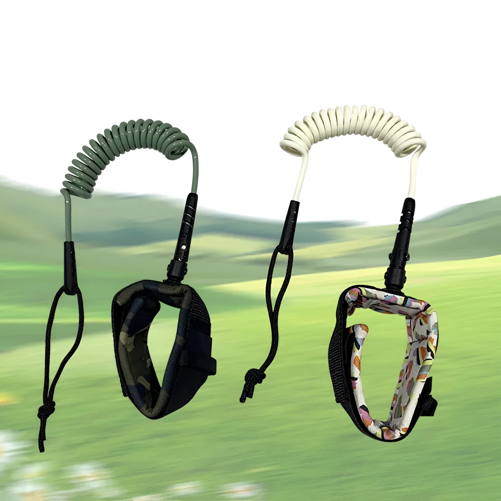 A high-strength, elastic pulp rope for handholding and securing a surfboard.