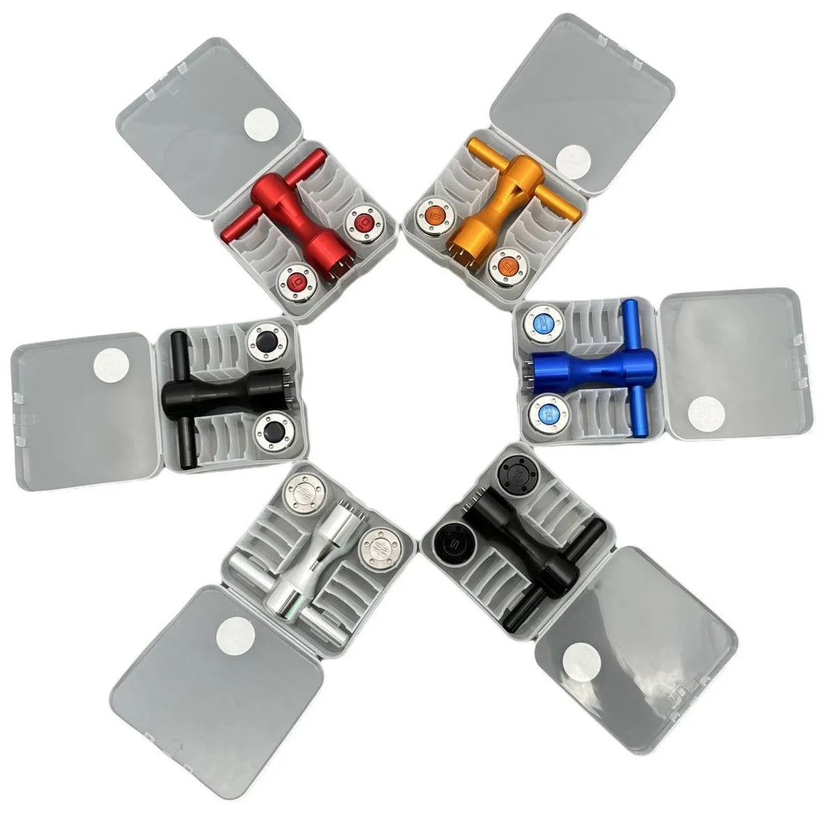Big Tooth Red Putter Screw Set with tungsten steel screws and aluminium alloy wrench
