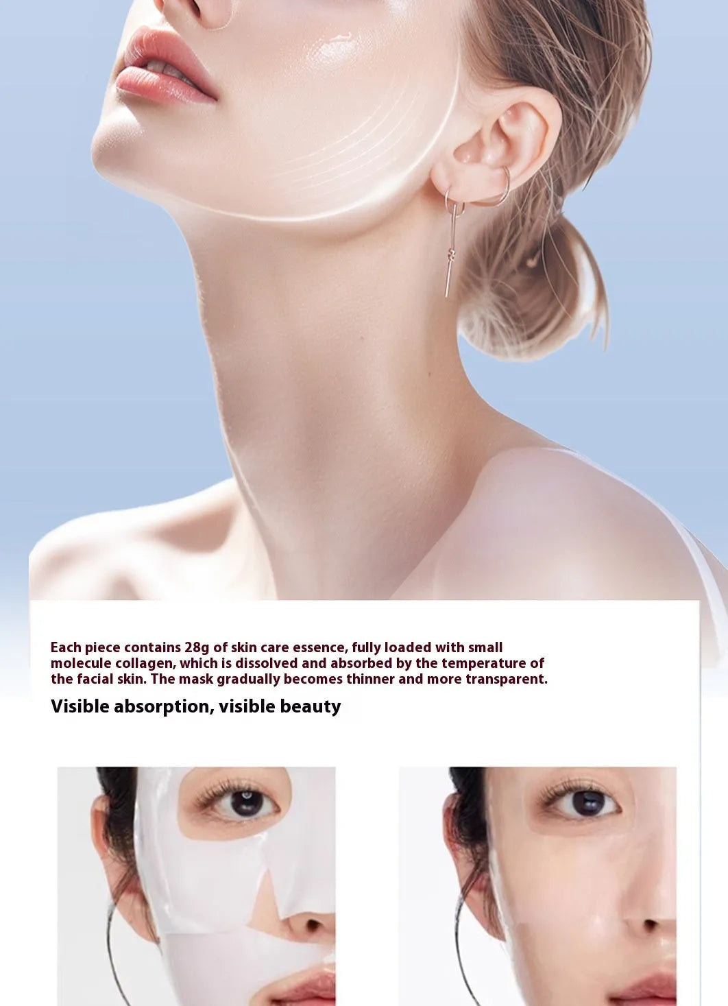Box of five HANJILIAN collagen facial masks for autumn and winter moisturising