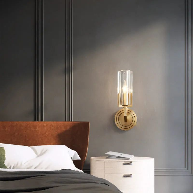 Copper wall lamp with Nordic design in single head configuration
