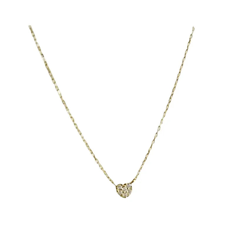 Love necklace S925 sterling silver 18K gold plated heart pendant cross chain hand polished jewellery