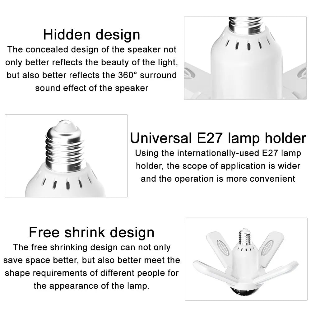 Colorful Music Bulb Bundy entertainment atmosphere lamp with remote control, 24W E27 LED, 145x84mm PP body