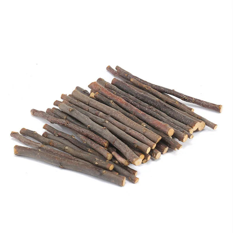 Dried apple branches 100g pack natural small pet treat for rabbit chinchilla hamster teeth cleansing