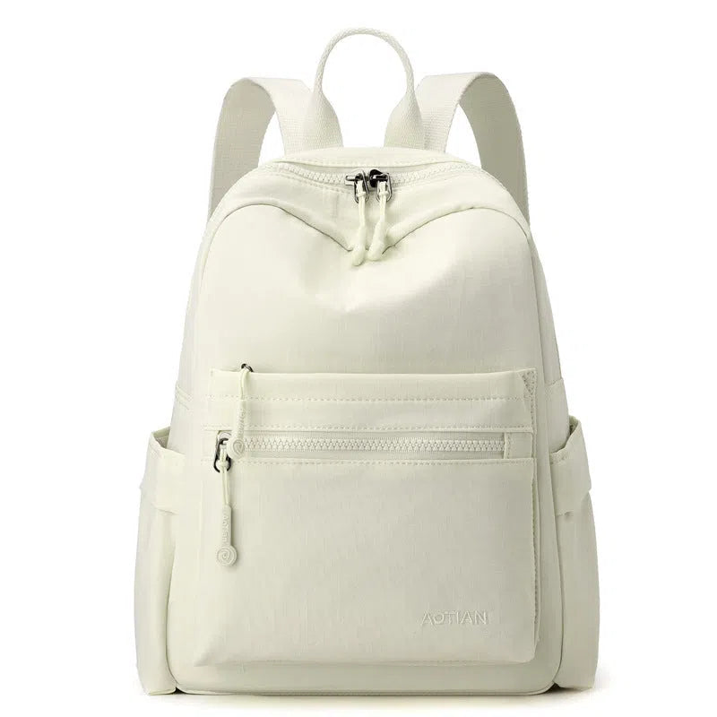 Women's Oxford cloth casual travel backpack in Classic Black with adjustable straps and casual design