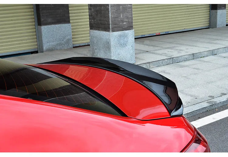 Mazda 3 Axela Exela tail trim modification kit in bright black for 2014-2021 models