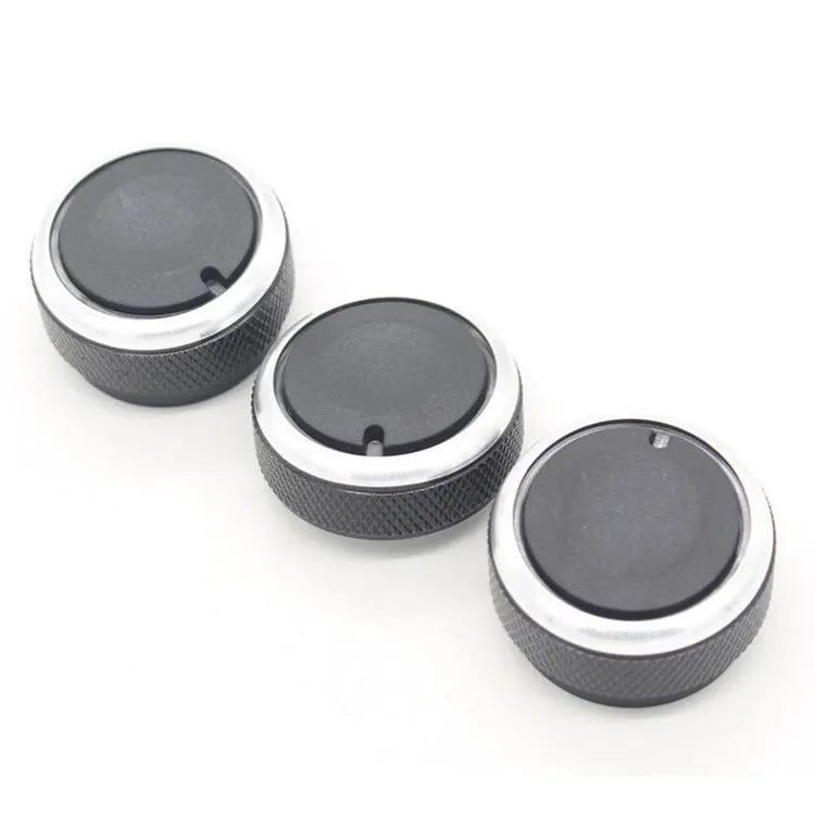 Three black aluminium alloy air conditioning knobs for Chevrolet Lefeng Lechi