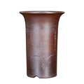 Classical Chinese style purple sand ceramic orchid pot round stick bottle shape s2160 firewood flat mouth finish