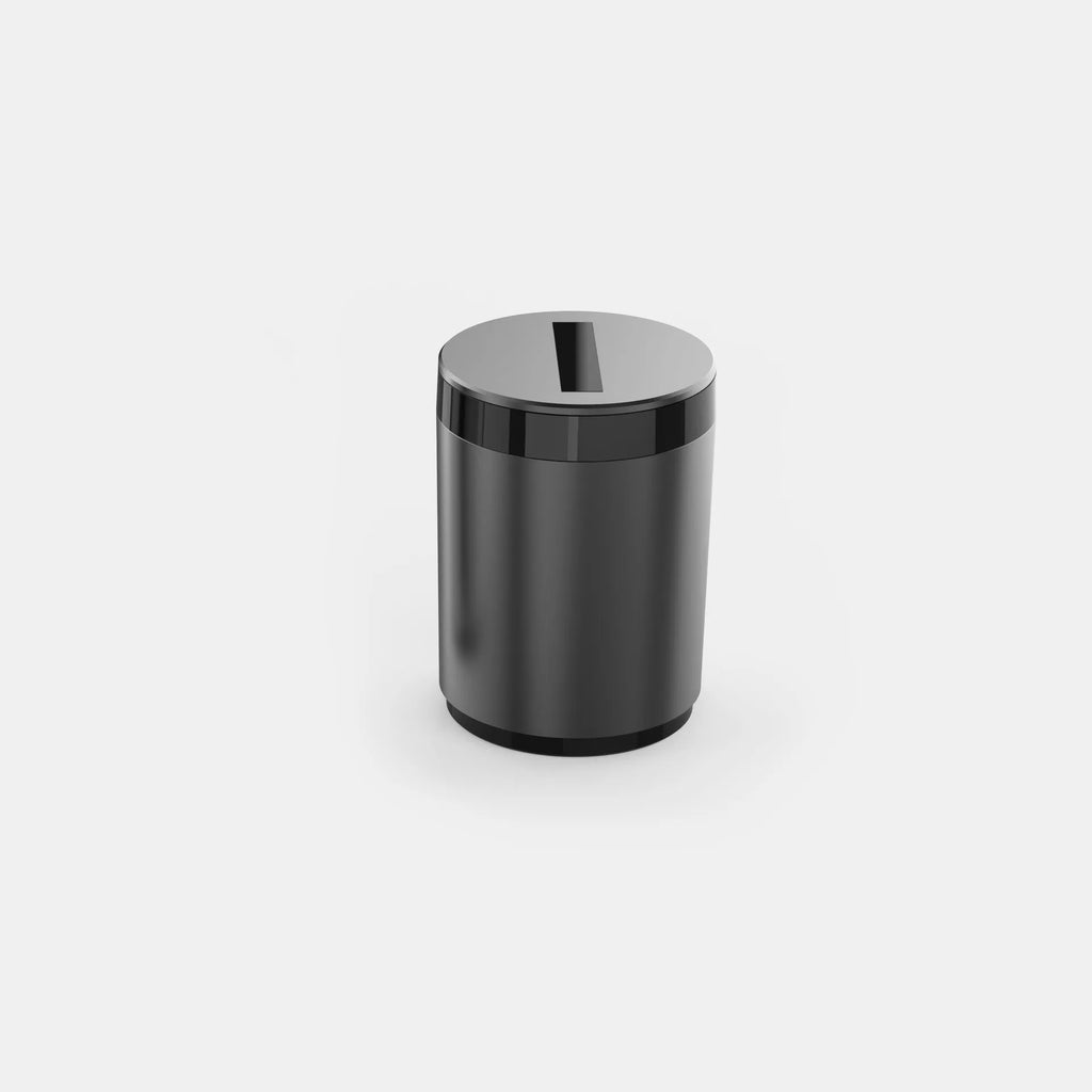 Automatic car ashtray in gun grey or secret silver finish measuring 7x10cm