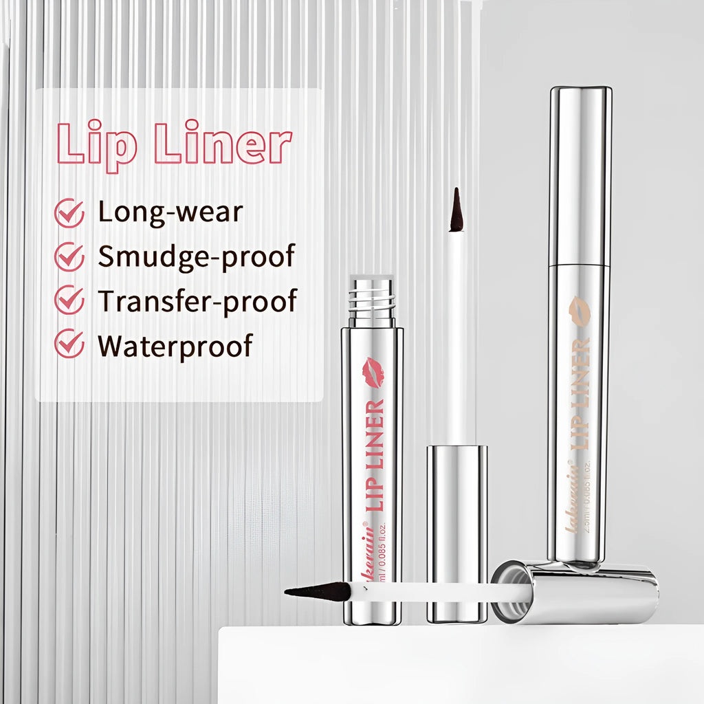Matte finish pointed toe tear and pull lip liner shown in a Rose Pink colour variant.