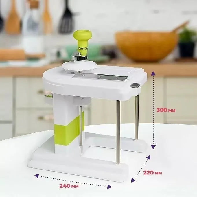 Beige stainless steel vegetable slicer chopper and grater for kitchen use